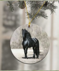 Love Horse Round Mica Ornament 12