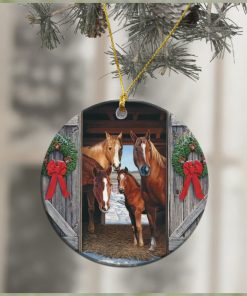 Love Horse Round Mica Ornament 7