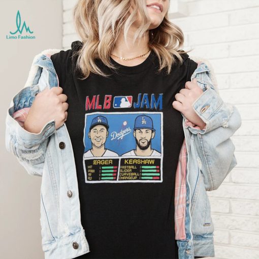 MLB Jam Los Angeles Dodgers Clayton Kershaw  Corey Seager Shirt