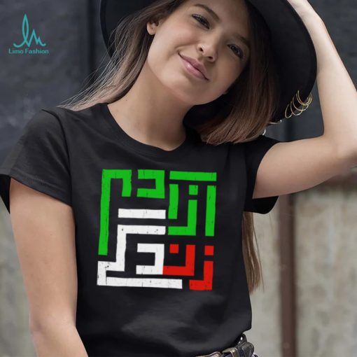 Mahsa Amini Women Life Freedom Iran flag logo shirt
