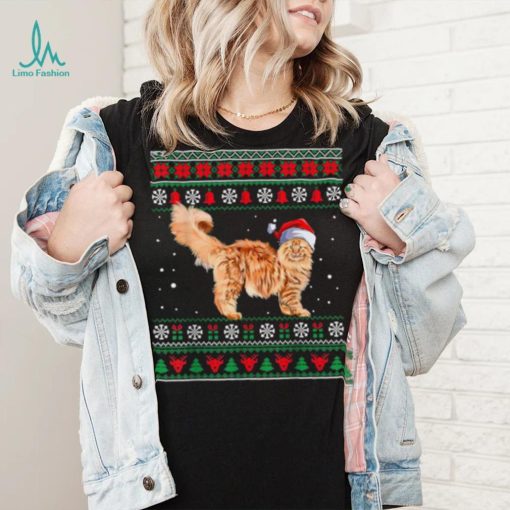 Maine Coon Merry Christmas Ugly Sweater Funny Cat Shirt