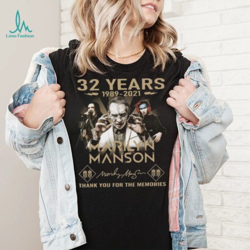 Marilyn Manson 32 Years 1989 2022 Signature Thank You For The Memories T shirt