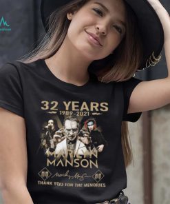 Marilyn Manson 32 Years 1989 2022 Signature Thank You For The Memories T shirt