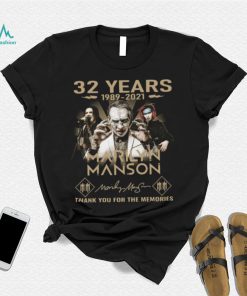 Marilyn Manson 32 Years 1989 2022 Signature Thank You For The Memories T shirt