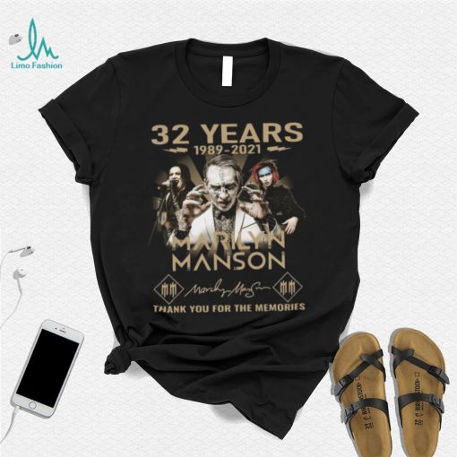 Marilyn Manson 32 Years 1989 2022 Signature Thank You For The Memories T shirt