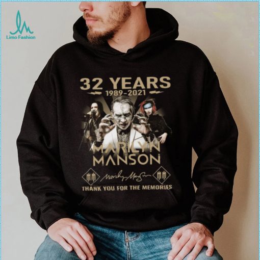 Marilyn Manson 32 Years 1989 2022 Signature Thank You For The Memories T shirt