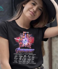 Marvel Studios Avengers 14th Anniversary 2008 2022 Thank You For The Memories Signatures Shirt