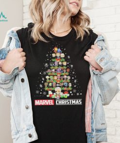 Marvel Studios Chibi Character Xmas Tree Merry Christmas Marvel Shirt