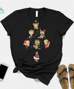 Marvel Studios Chibi Hulk Groot Iron Man And Spiderman Christmas Tree Sweatshirt