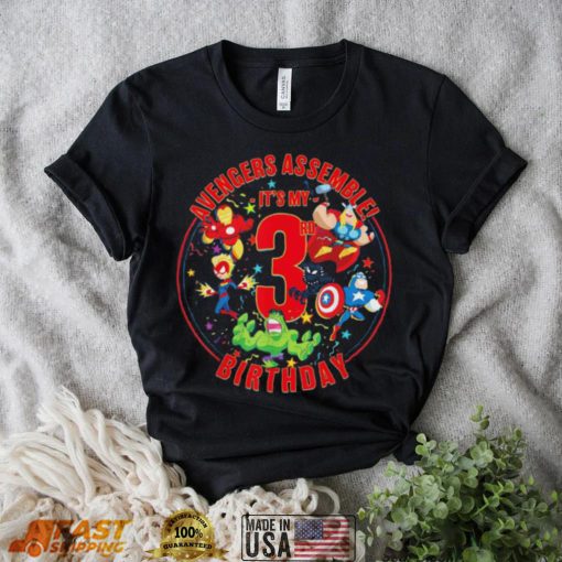 Marvel avengers assemble it’s my 3rd birthday shirt