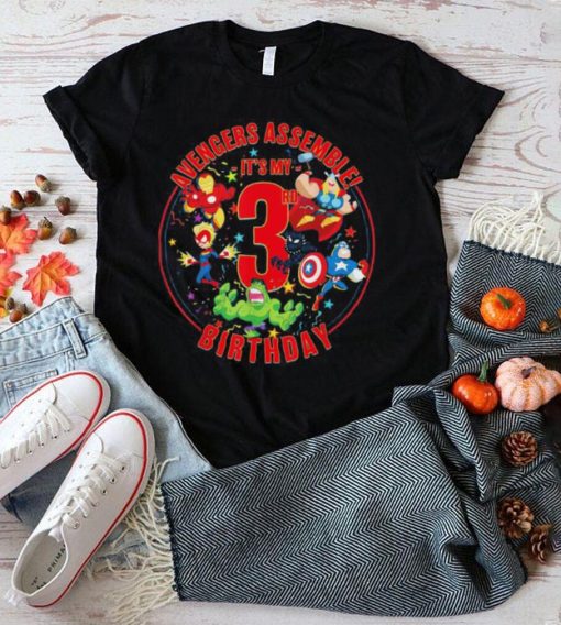 Marvel avengers assemble it’s my 3rd birthday shirt