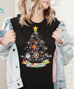 Merry And Bright Los Houston Astros MLB Christmas Tree 2022 Shirt