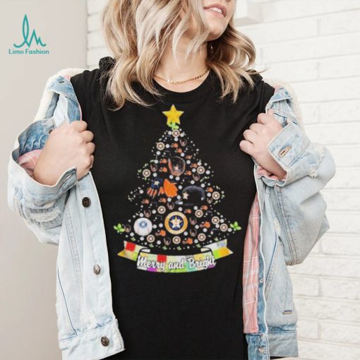 Merry And Bright Los Houston Astros MLB Christmas Tree 2022 Shirt