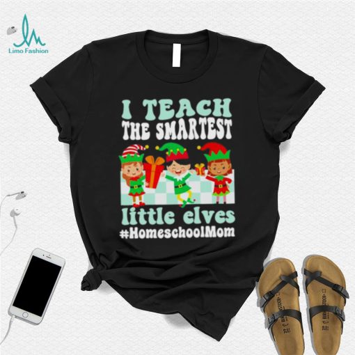 Merry Christmas Elf I Teach The Smartest Little Elves #homeschool Mom Shirt