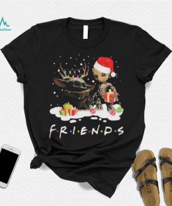 Merry Christmas Santa Baby Yoda And Baby Groot Friends Shirt