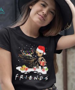 Merry Christmas Santa Baby Yoda And Baby Groot Friends Shirt