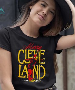 Merry Cleveland Christmas flag pole 2022 shirt