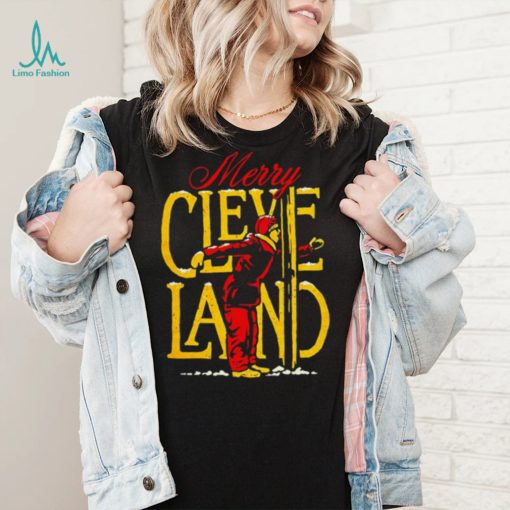 Merry Cleveland Christmas flag pole 2022 shirt