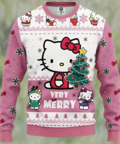 Merry Hello Kitty Cute Ugly Christmas Sweater Sweatshirt