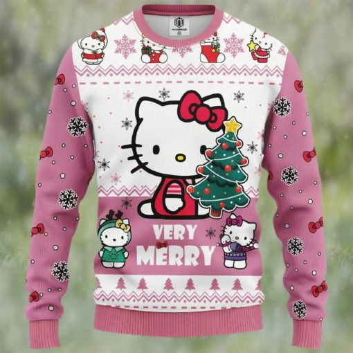 Merry Hello Kitty Cute Ugly Christmas Sweater Sweatshirt