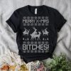 Seasons Swishes Bastketball Ugly Christmas T Shirt