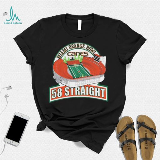 Miami Hurricanes Orange Bowl 58 Straight T Shirt