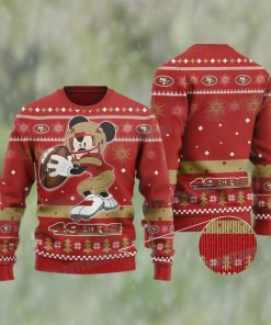 Mickey Mouse San Francisco NFL Football Ugly Christmas Sweater 49ers Gifts