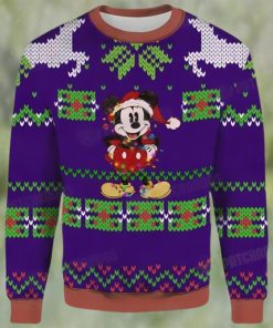 Mickey Mouse Xmas Lights Ugly Christmas Sweater Gift For Disney Fan