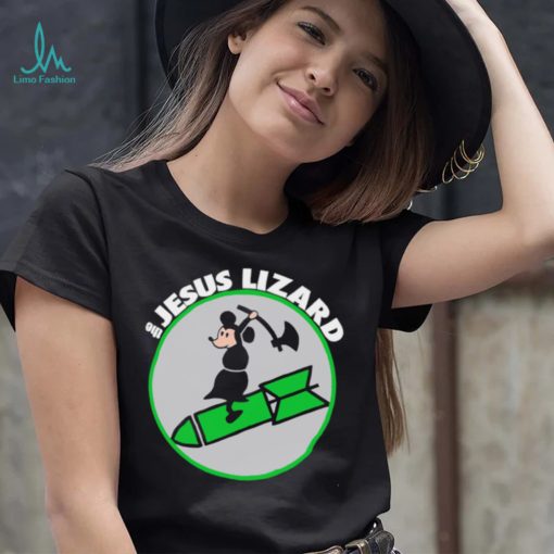 Mickey Mouse riding rocket The Jesus Lizard art shirt