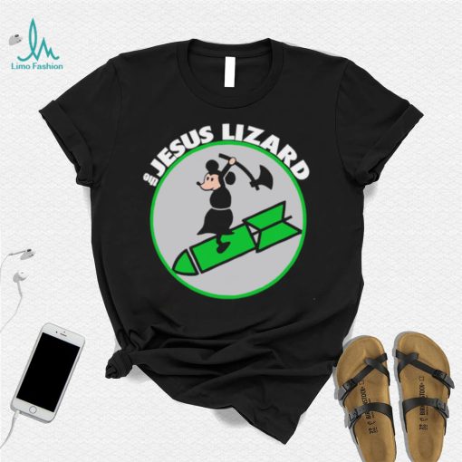 Mickey Mouse riding rocket The Jesus Lizard art shirt