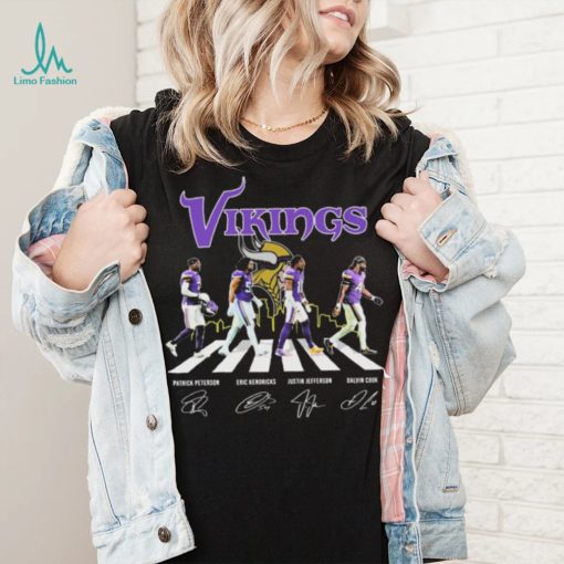 Minnesota Vikings Abbey Road Peterson Kendricks Jefferson Cook Signatures Shirt