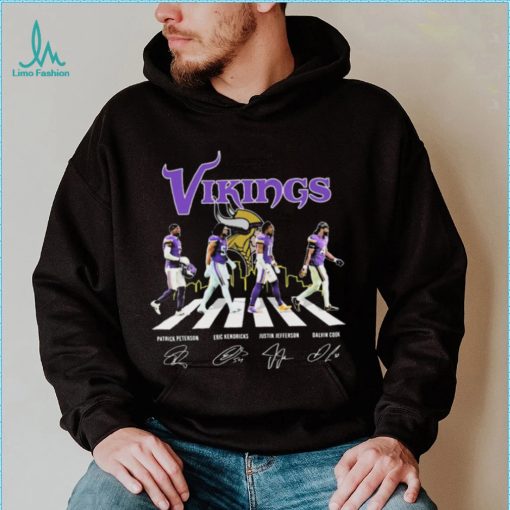 Minnesota Vikings Abbey Road Peterson Kendricks Jefferson Cook Signatures Shirt
