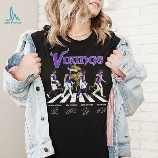 Minnesota Vikings City Patrick Peterson Eric Kendricks Justin Jefferson And Dalvin Cook Abbey Road Signatures Shirt