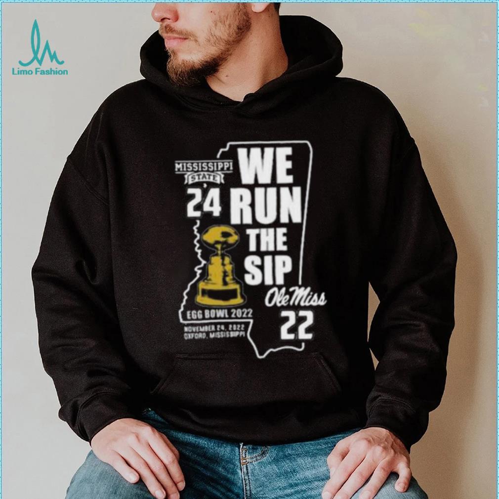 Mississippi State Bulldogs Vs Ole Miss Rebels 24 22 We Run The Sip Egg Bowl 2022 Long Sleeve Shirt Mississippi State Bulldogs Vs Ole Miss Rebels 24 22 We Run The Sip Egg Bowl 2022 Long Sleeve Shirt