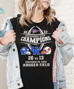 NCAA 2022 Governors Cup Champions Kentucky Wildcats 26 13 Louisville Score Shirt