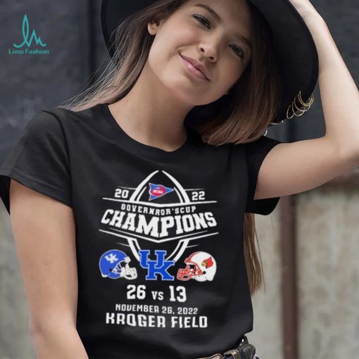 NCAA 2022 Governors Cup Champions Kentucky Wildcats 26 13 Louisville Score Shirt