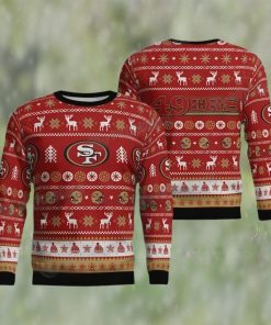 NFL San Francisco Football Logo Ugly Christmas Sweater 49ers Gifts For Him