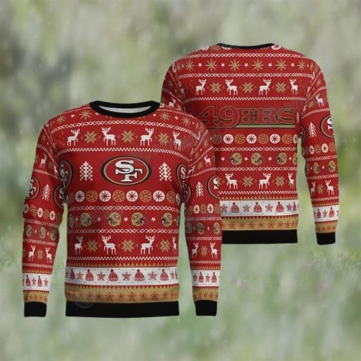 NFL San Francisco Football Logo Ugly Christmas Sweater 49ers Gifts For Him