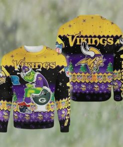 NFL Vikings Grinch Ugly Christmas Sweater Cute Gift