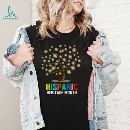 National Hispanic Heritage Month Shirt Hand Flag Tree Root Latino