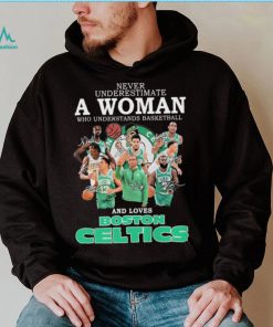 Never Underestimate A Woman Who Understands Basketball And Loves Boston Celtics 2022 Signatures Shirt