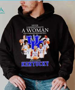 Never underestimate a woman who understands basketball and loves Kentucky T Shirt