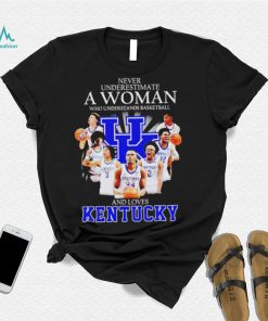 Never underestimate a woman who understands basketball and loves Kentucky T Shirt