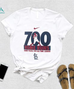 Nike Albert Pujols St. Louis Cardinals 700 Home Runs Milestone 4th All Time Leader shirt2