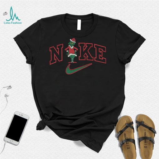 Nike Unisex Grinch Embroidery Christmas Nike T Shirt