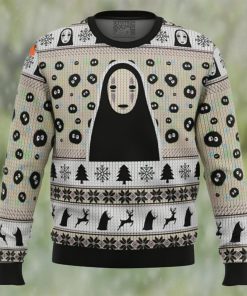 No Face and Soot Sprites Spirited Away Studio Ghibli Ugly Christmas Sweater