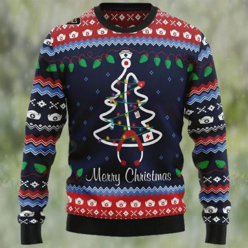 Nurse Christmas Tree Ugly Christmas Sweater, Xmas Sweatshirt