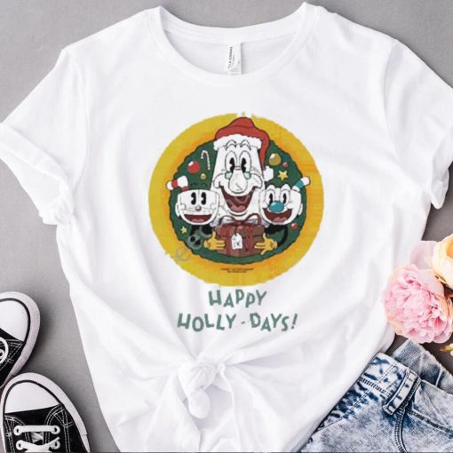 Official Nicklauerart Happy Holly Days The Cuphead Show 2022 Shirt