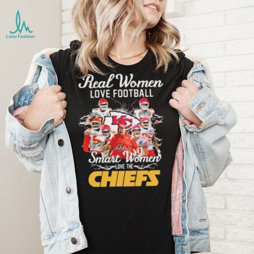 Official Real Women Love Football Smart Women Love The Chiefs 2022 Signatures Shirt