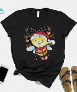 Official Santa Bee Reindeer Light Christmas Shirt